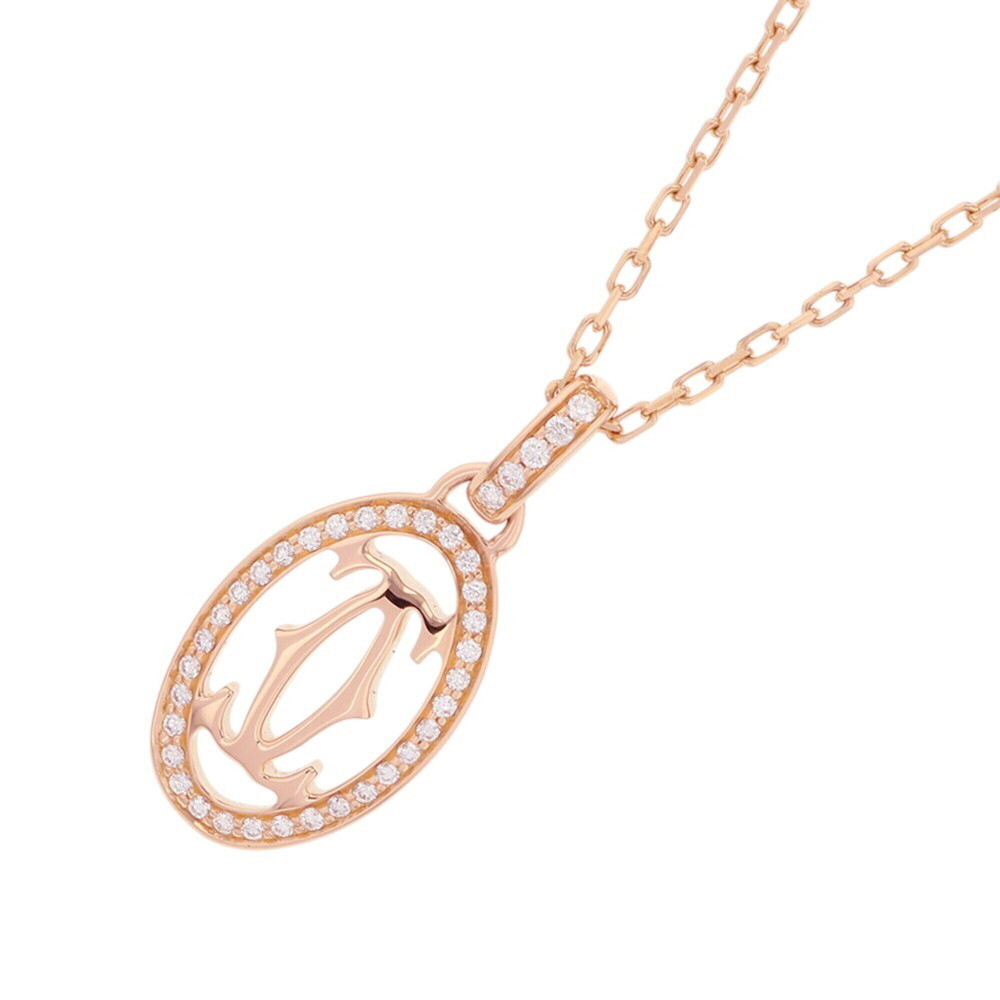 Cartier Double C Diamond Necklace in 18K Pink Gold (B7219300) - Pendant